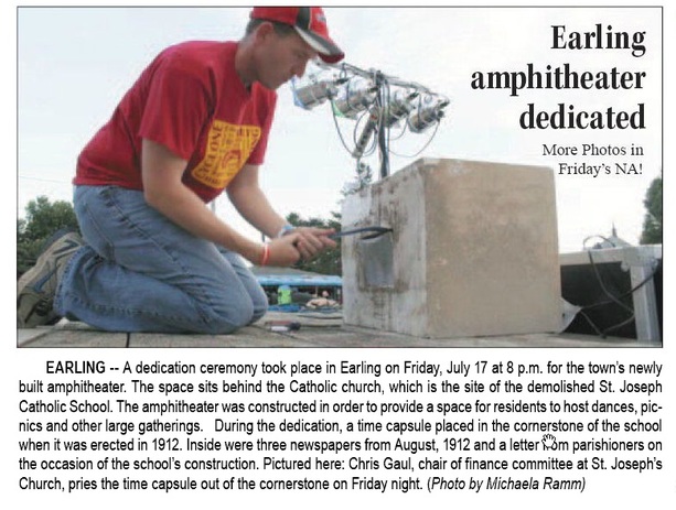 Picture of Earling Amphitheater Dedication in July 2015.